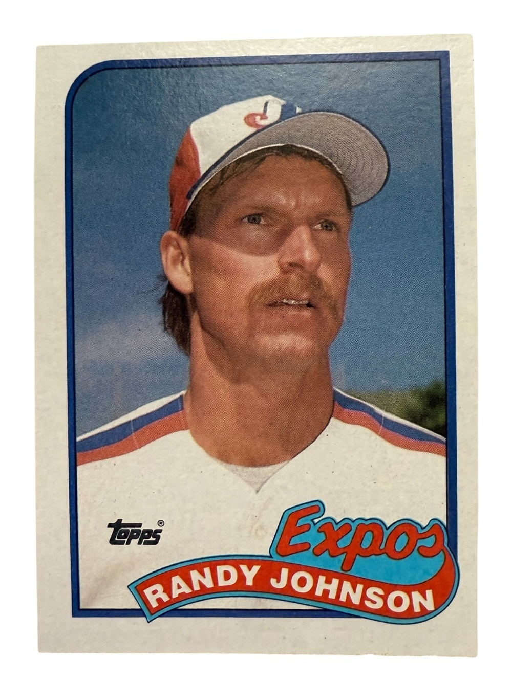 1989 Topps Expos Randy Johnson Card - Blue, Red, White